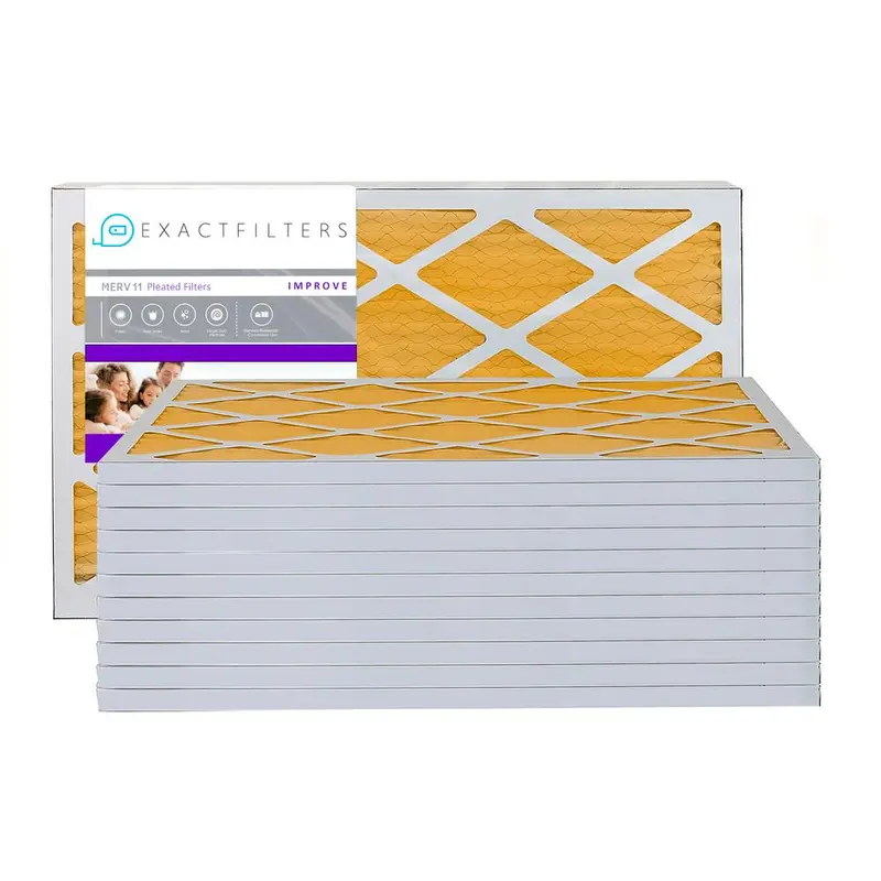 Exact Filters Pleated Merv 11 Replacement Air Filters (12 Filters) 1