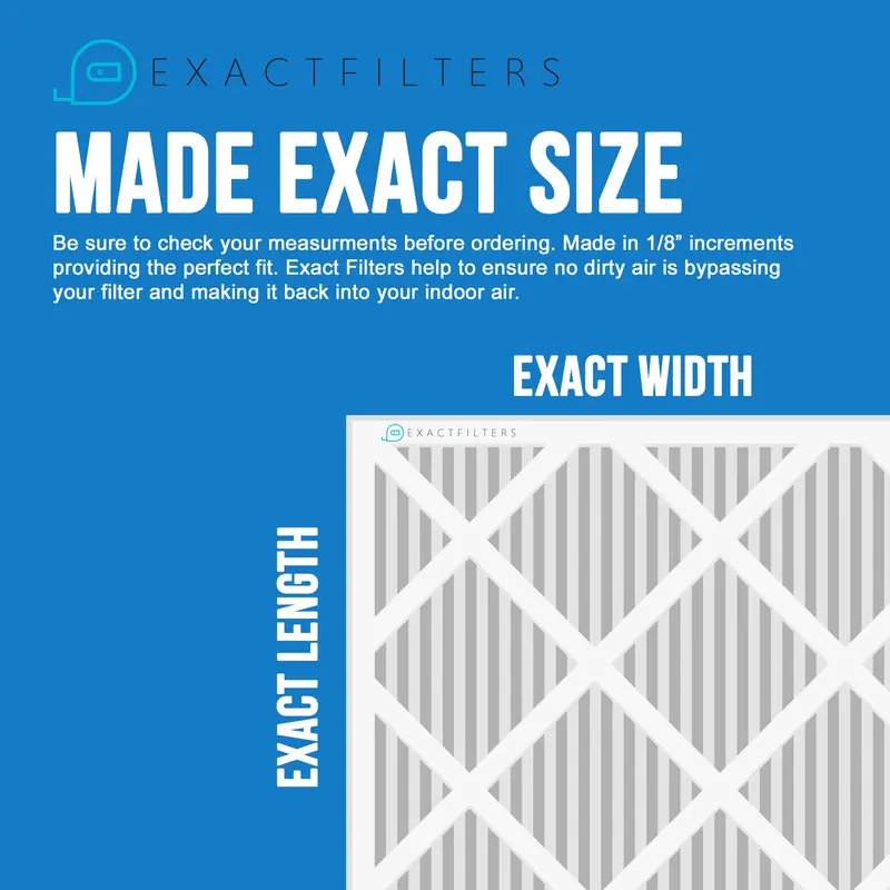 Exact Filters Pleated Merv 8 Replacement Air Filters (12 Filters) 2