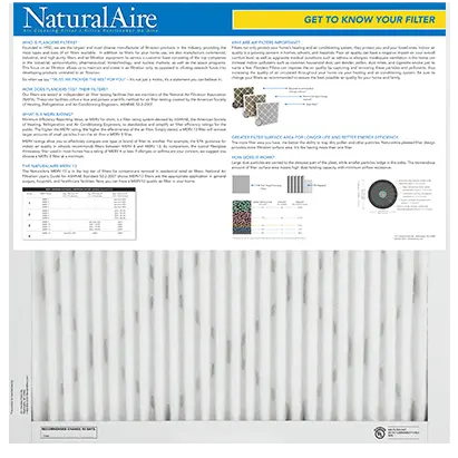 Naturalaire Healthy Ultra Merv 13 (4 Filters) 3