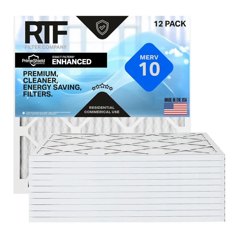 Primeshield Enhanced Merv 10 Pleated Air Filters (12 Pack) 1