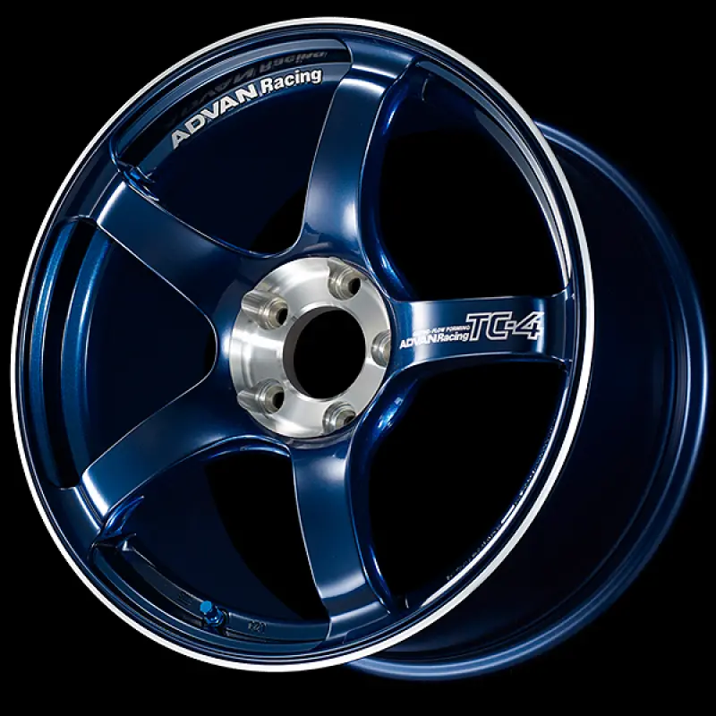 Advan Tc-4 Se 18X8.5 / +45 Offset / 5-100 / 63Mm Bore / Racing Indigo Blue & Diamond Cut 1