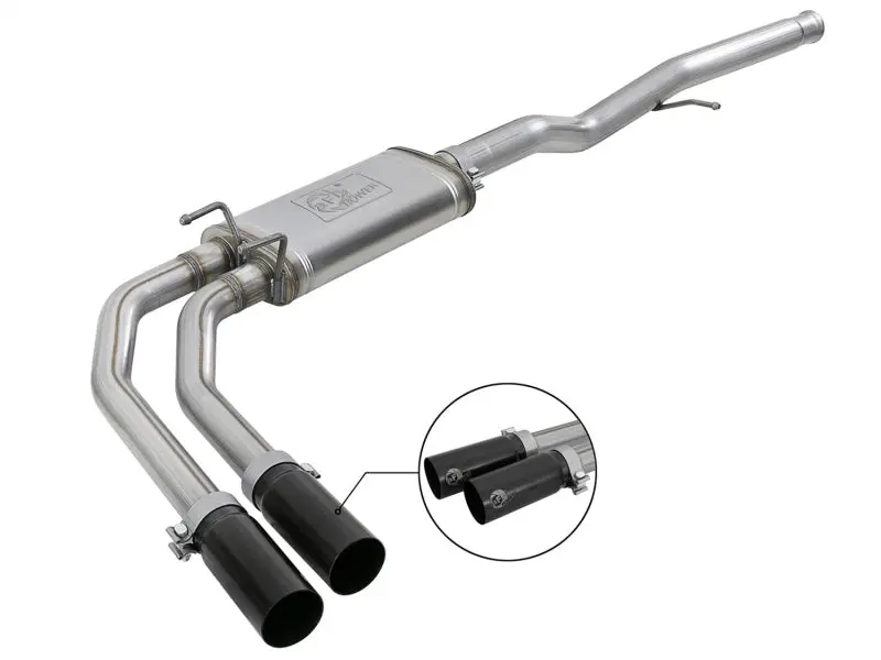 Afe Rebel Series Cat-Back Exhaust System – 3In To 2.5In Stainless Steel With Black Tips For 2009–2018 Gm Silverado/Sierra 5.4L V8 1