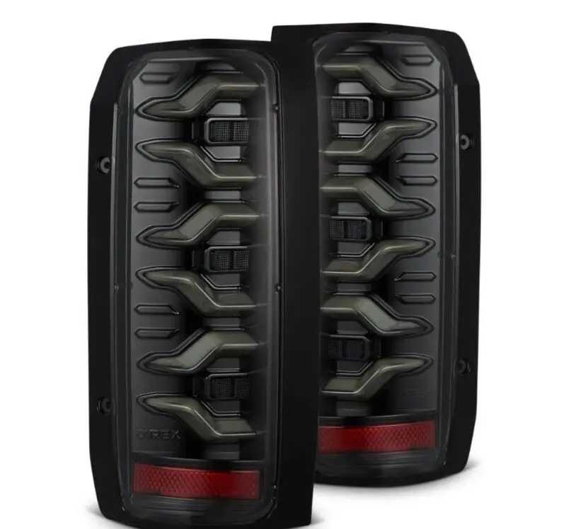 Alpharex Luxx-Series Led Tail Lights For 1987–1996 Ford Bronco & F-150 – Alpha-Black Housing 1