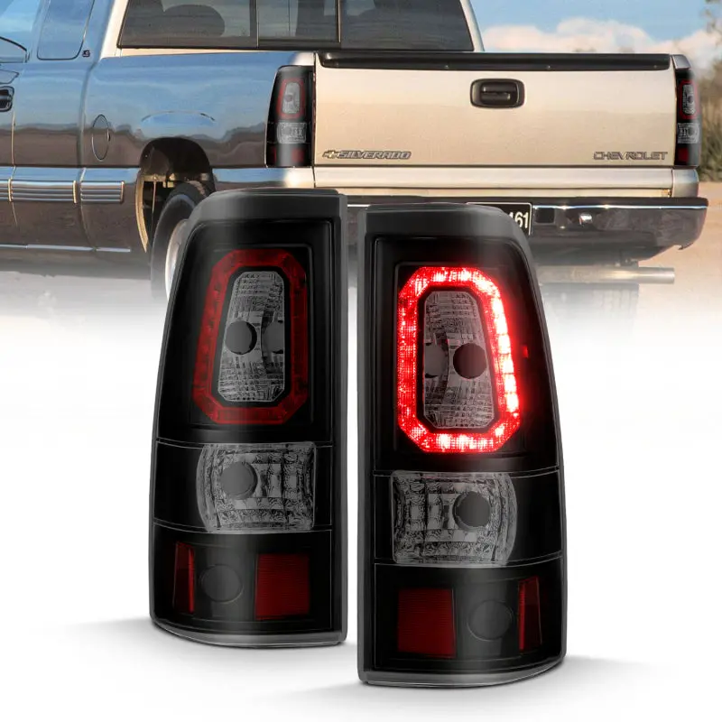 Anzo Led Taillight Assembly For 1999–2002 Chevy Silverado 1500 – Plank-Style Housing With Smoked Lens 1