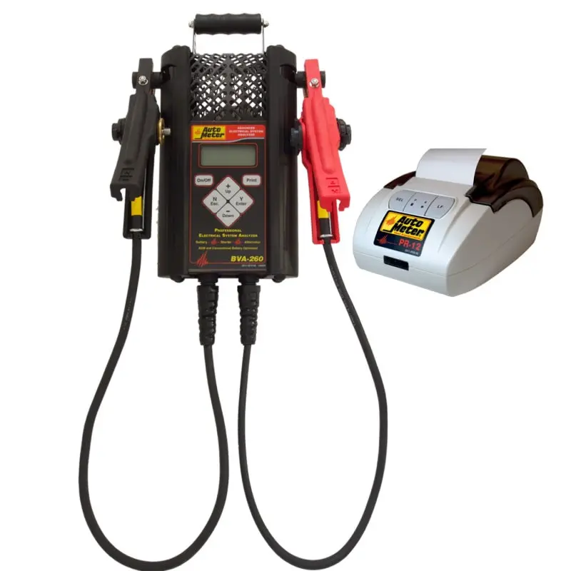 Autometer Handheld Electrical System Analyzer With 120A Load Testing – Compatible With 6V/12V Systems (Includes Pr12 Printer Kit & Case) 1