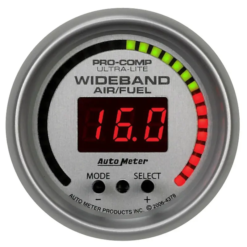 Autometer Ultra-Lite 52Mm Wideband Air/Fuel Ratio Gauge With Digital Display 1