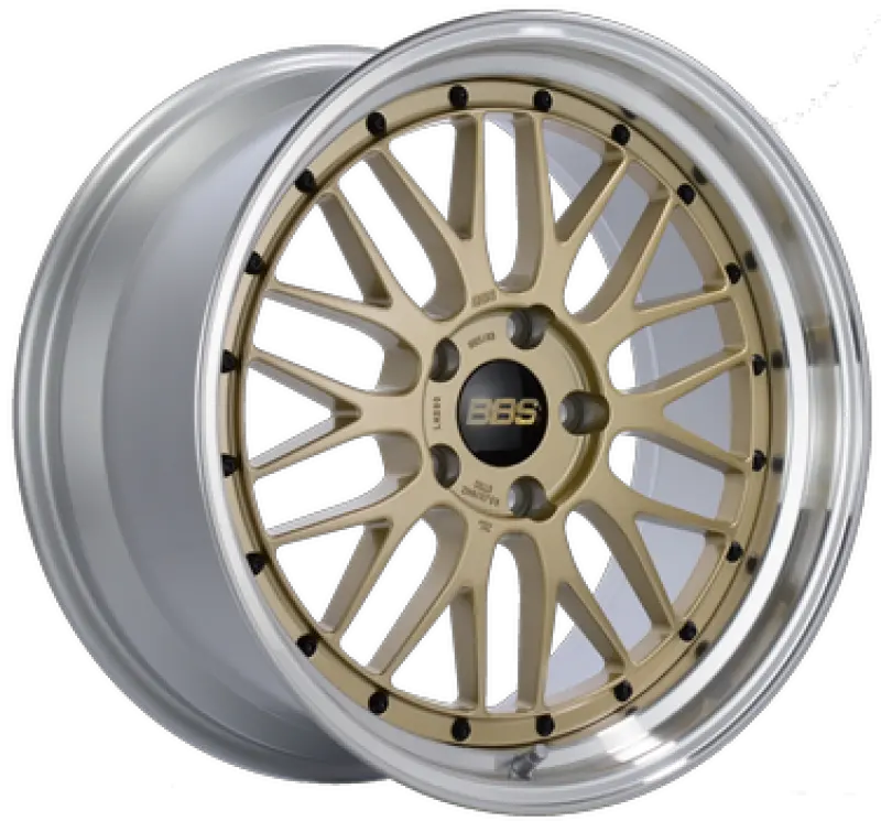 Bbs Lm Forged Alloy Wheel – 19X8.5", 5X112Mm, Et32, Gold Center With Diamond-Cut Lip (Pfs/Clip Required) 1