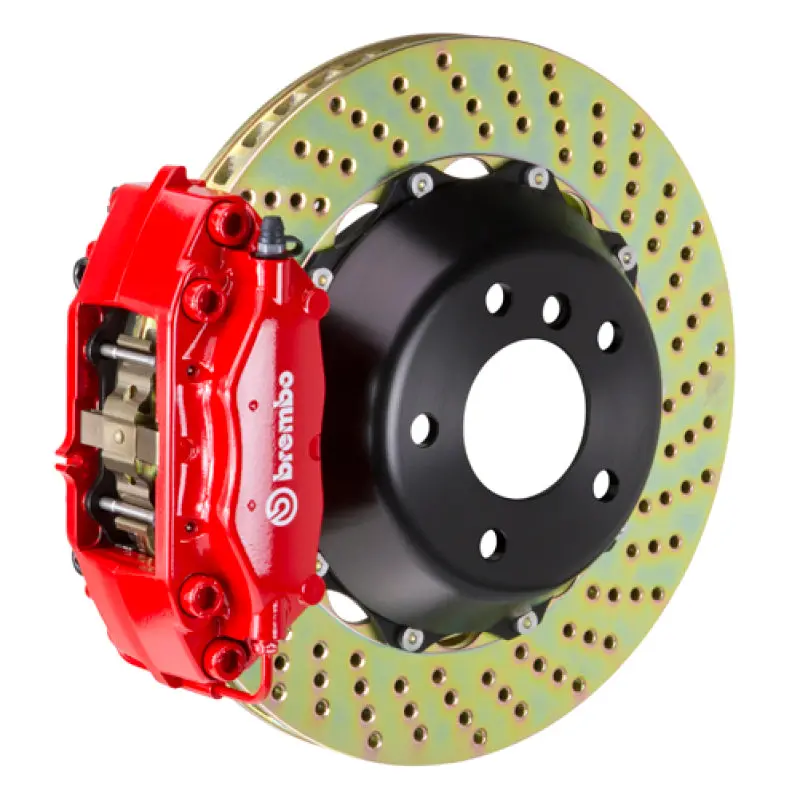Brembo Gt Big Brake Kit For 2017–2020 Honda Civic Si Sedan – Front Drilled & Slotted Rotors (345X28Mm), 4-Piston Calipers, 2-Piece Design 1