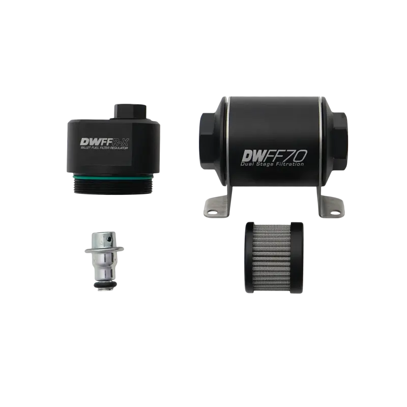 Deatschwerks Dwffr-X 70Mm Billet Fuel Filter And Regulator – 10-Micron Filtration 1