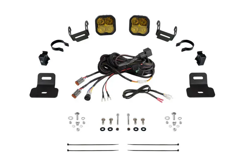 Diode Dynamics Ss3 Stage Series Ditch Light Kit For Can-Am Maverick X3 (2017–2024) – Sport Yellow Combo 1