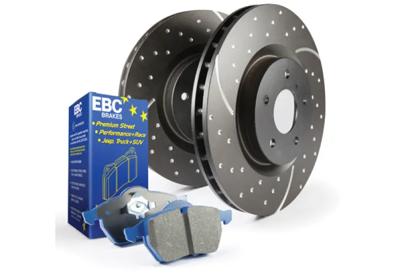 Ebc Bluestuff S6 Brake Kit – Performance Street Pads And Gd Drilled & Grooved Rotors 1