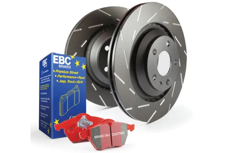 Ebc Redstuff High-Performance Brake Pad And Usr Drilled Rotor Kit 1