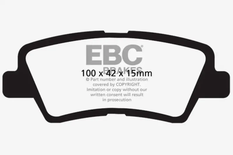 Ebc Redstuff Rear Brake Pads For 2012 Hyundai Elantra 1.8L 1