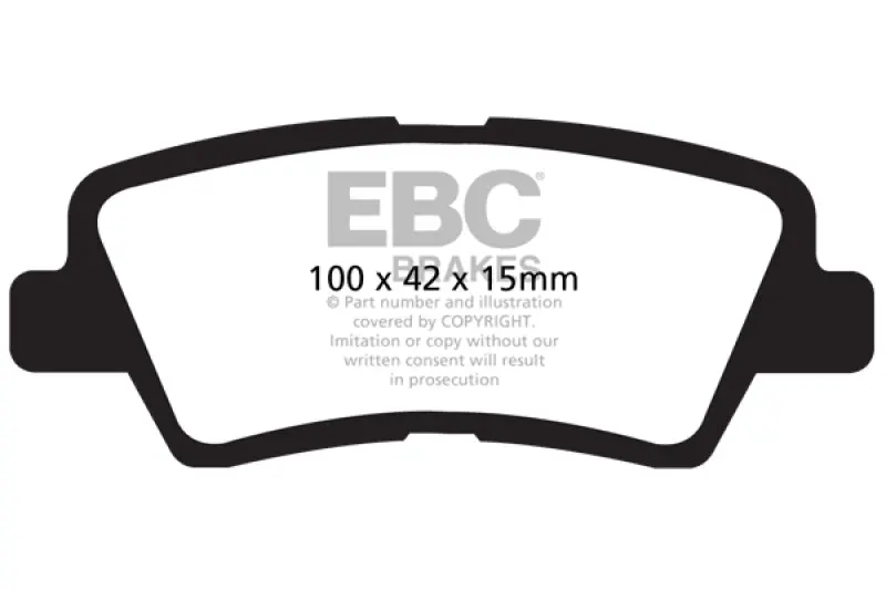 Ebc Redstuff Rear Brake Pads For 2012 Hyundai Elantra 1.8L 2