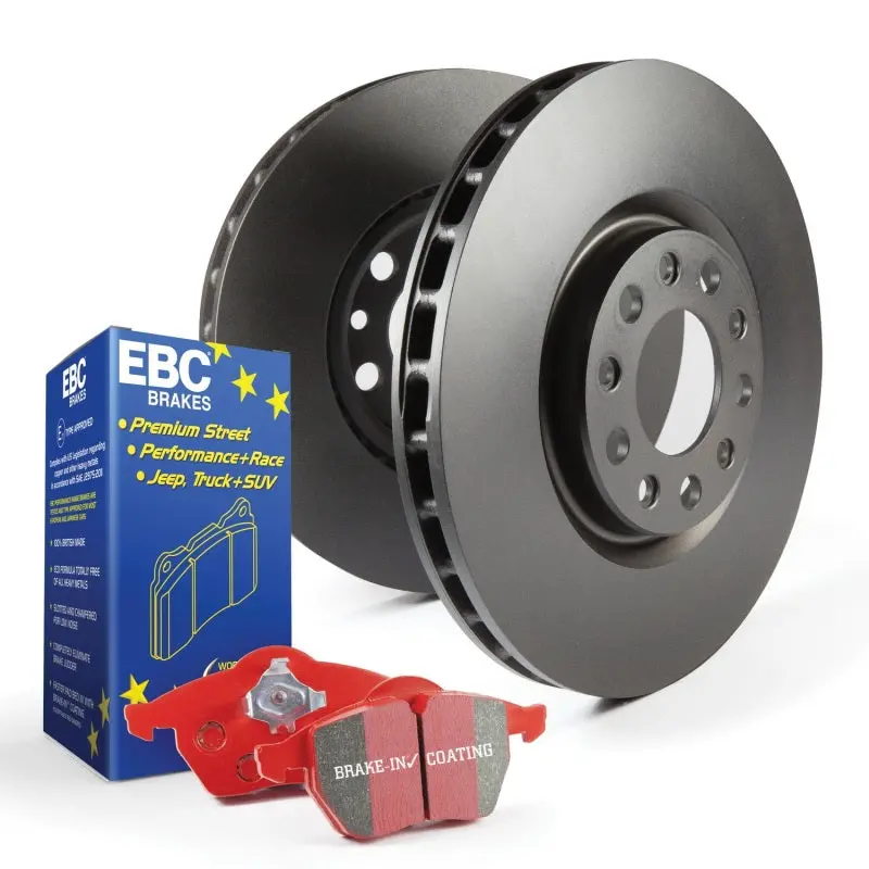 Ebc Redstuff S12 Brake Kit – High-Temperature Track Pads And Rk Drilled & Slotted Rotors 1