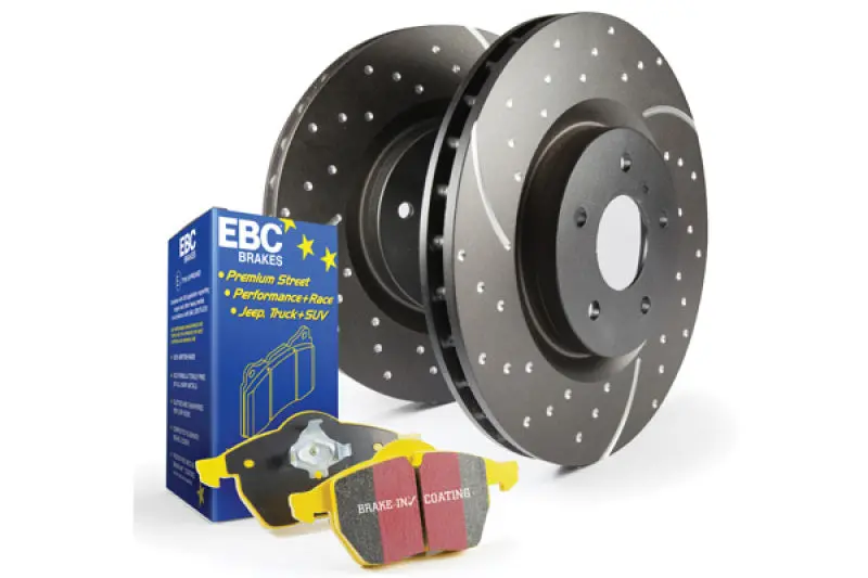 Ebc S5 Brake Kit: Yellowstuff Track Pads + Gd Drilled & Slotted Rotors 1