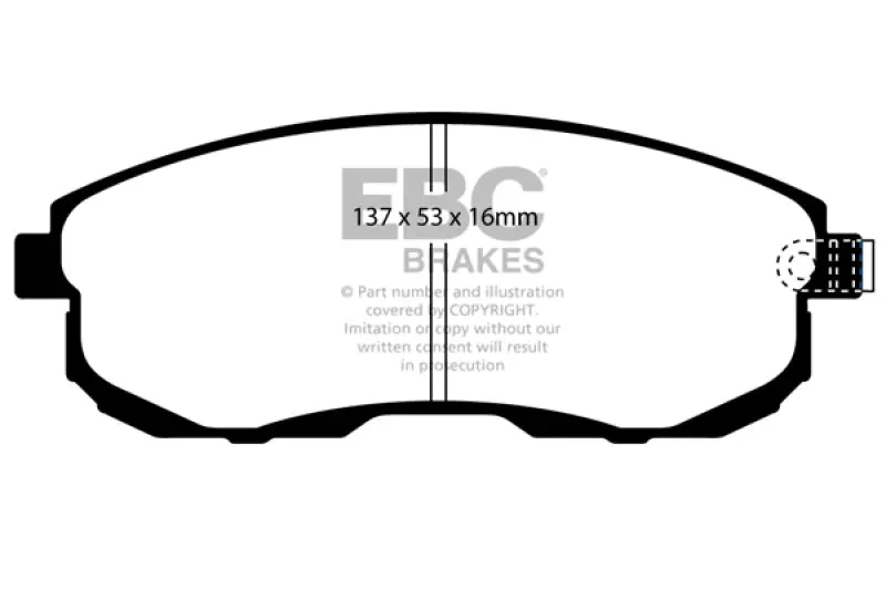 Ebc Ultimax2 Front Brake Pads For 2002–2003 Infiniti G20 (2.0L) 1