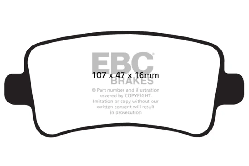 Ebc Ultimax2 Rear Brake Pads For 2010+ Buick Allure (Canadian Market) – 3.0L V6 1