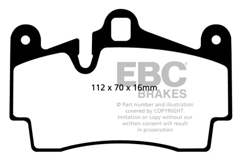 Ebc Ultimax2 Rear Brake Pads For 2011–2015 Audi Q7 3.0T Supercharged Models 2