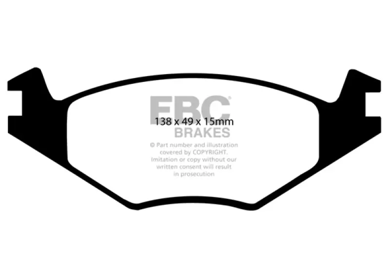 Ebc Yellowstuff High-Performance Front Brake Pads For 1984–1995 Volkswagen Golf 1.8L 2
