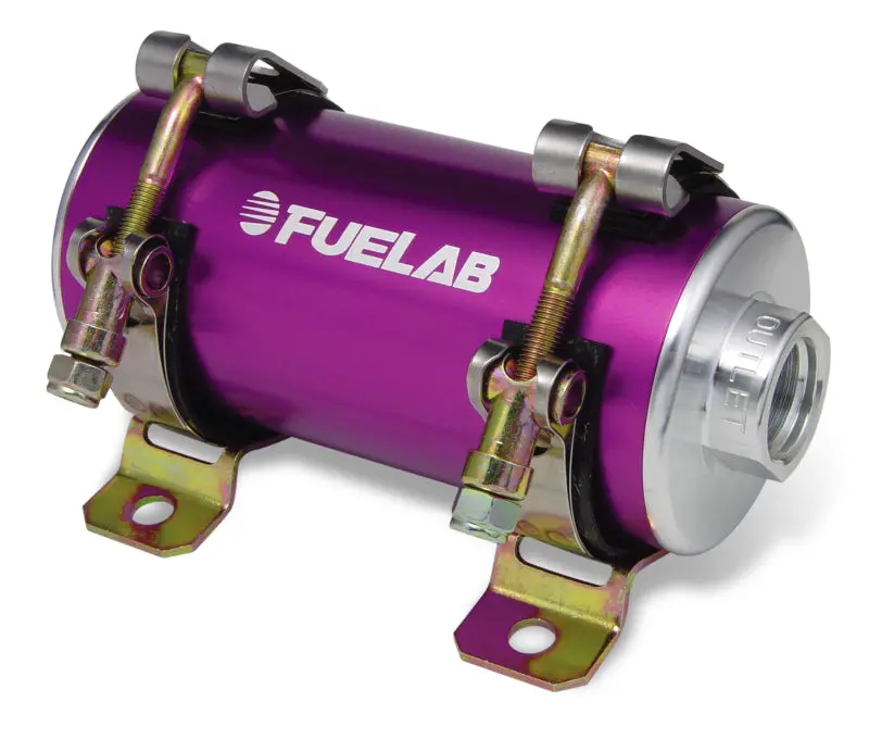 Fuelab Prodigy In-Line Efi Fuel Pump – 1800 Hp Capacity, High-Flow Purple-Anodized Housing 1