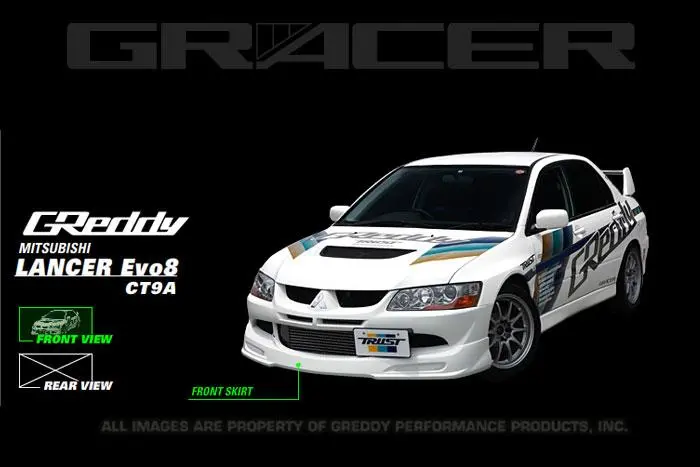 Greddy Urethane Front Lip Spoiler For 2003–2005 Mitsubishi Lancer Evolution Viii (Order By Phone) 1