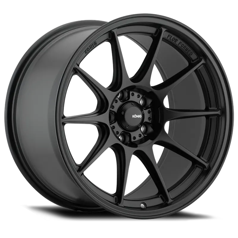 Konig Dekagram Alloy Wheel – 18X8.5In, 5X112Mm Bolt Pattern, Et43 Offset, Semi-Matte Black Finish 1