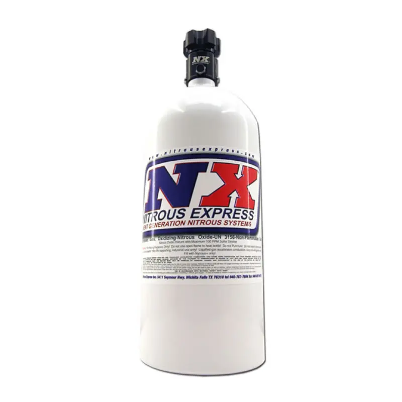 Nitrous Express 10-Pound Nitrous Bottle With Lightning 500 Valve – 6.89” Diameter × 20.19” Height 1
