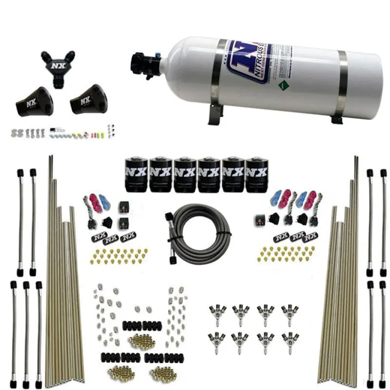 Nitrous Express Triple-D Dry Nitrous System For V8 Engines – Direct Port, 3-Stage, 6-Solenoid Setup With 15Lb Bottle 1
