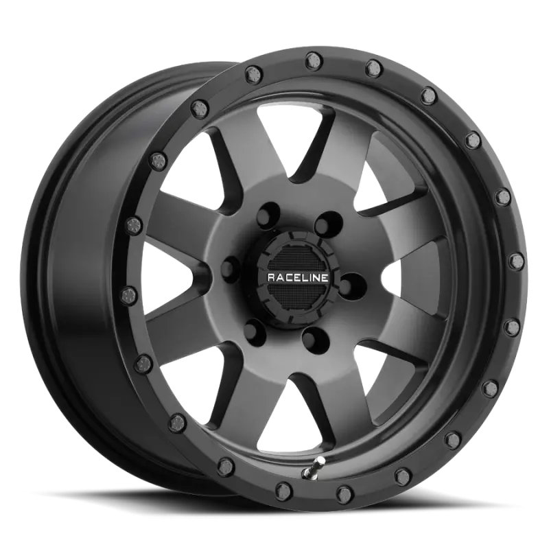 Raceline Defender 17X9 Inch Gunmetal Off-Road Wheel – 6X139.7 Bolt Pattern, 0Mm Offset, 107.95Mm Center Bore 1