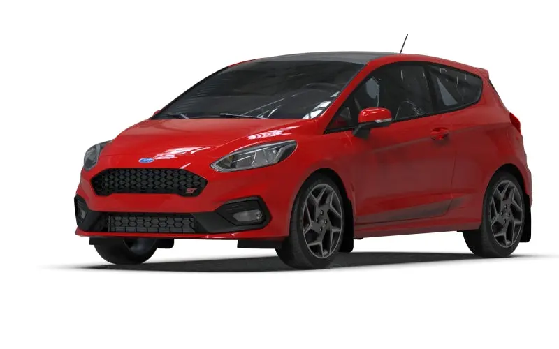 Rally Armor Ur Mud Flaps For 2018–2022 Ford Fiesta St Mk8 – Black With Blue Logo 1