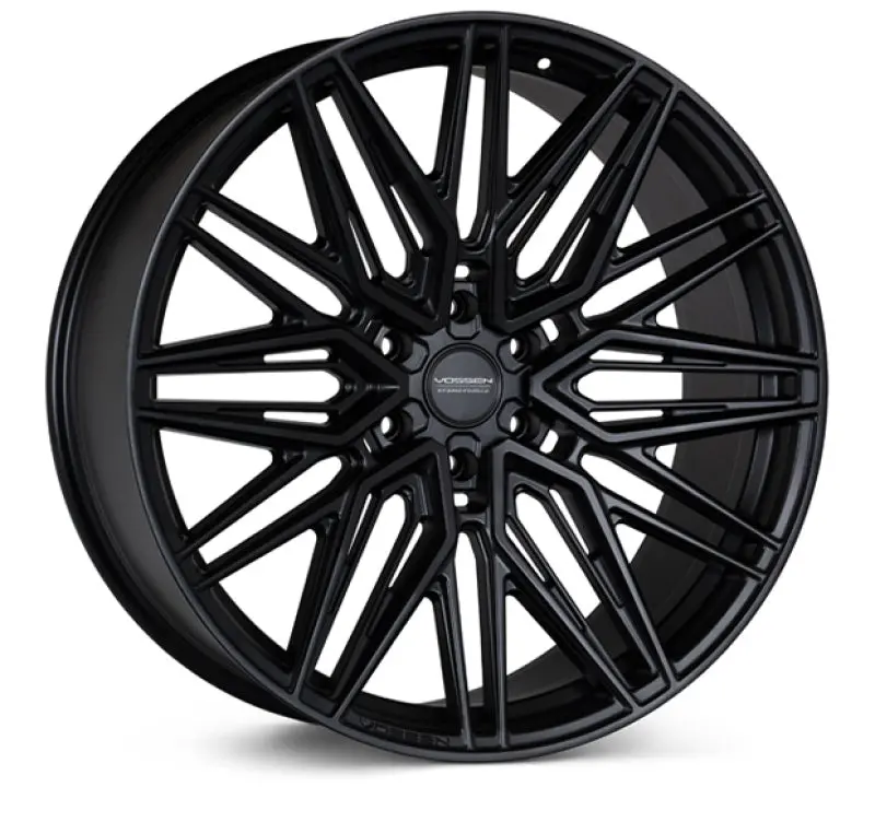 Vossen Hf6-5 Satin Black Wheel: 22X9.5", 6X139.7Mm, Et20, Deep Face Design 1
