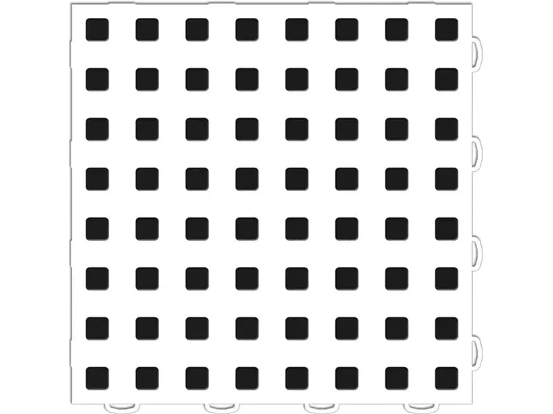 Weathertech Techfloor Modular Tile – 3" × 12" Left-Loop Interlocking Tiles (White/Black; Sold In Multiples Of 10) 1