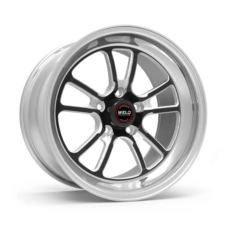 Weld S70 Rt-S 18X9 Inch Forged Wheel – 5X120.65 Bolt Pattern, 5.6-Inch Backspace, Black Center / Polished Rim 1