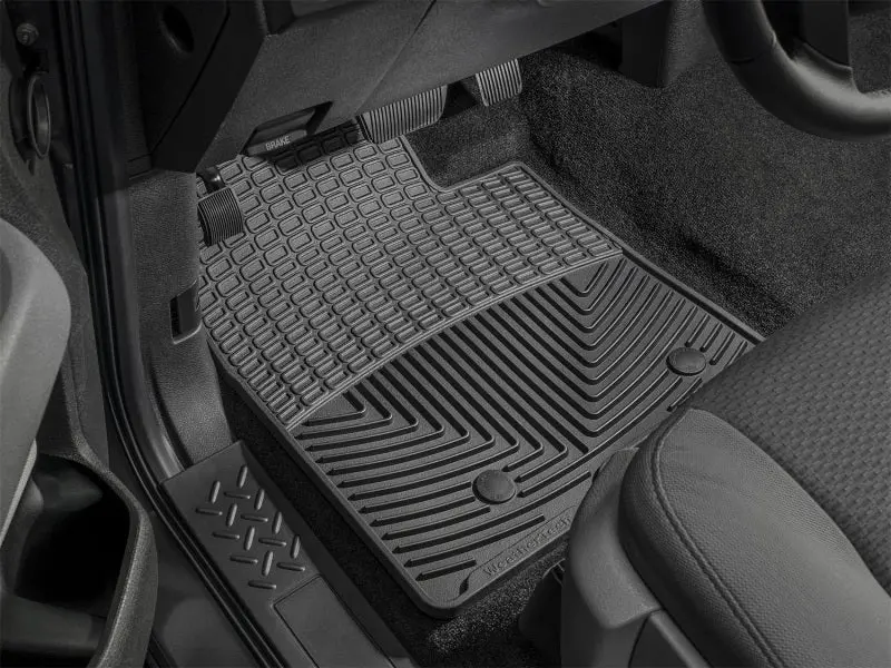 Wt Rubber Floor Mats – Front Row – Black 1