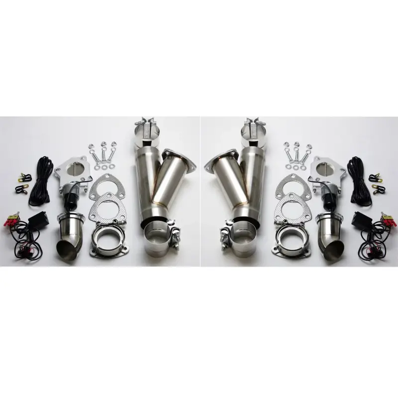 Granatelli Dual Exhaust Cutout System – 2.5" Aluminized Mild Steel, Electronic Control, Slip-Fit & Band Clamp Design 1